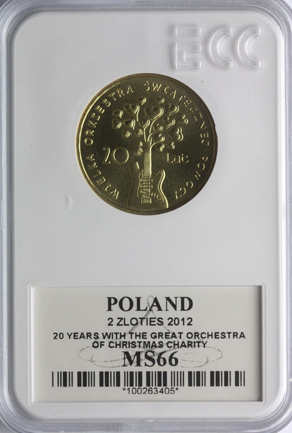2 zł GN, Wielka Orkiestra Świątecznej Pomocy - 20 lat, GCN MS66