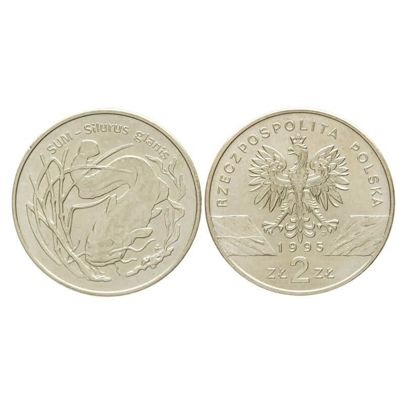 2 zł Sum (łac. Silurus glanis), 1995